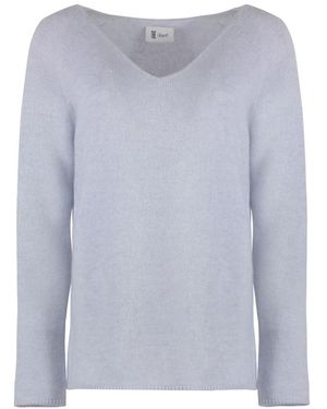 THE (Alphabet) V-Neck Knitwear - Blue
