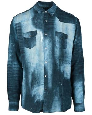 Daniele Alessandrini Casual Shirts - Blauw