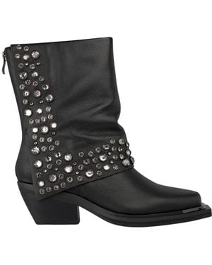 Alma En Pena. Cowboy & Biker Boots - Black