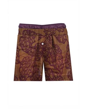 Ottod'Ame Korte Broeken ,Veelkleurig ,Pantaloncini Con Stampa Astratta - Rood