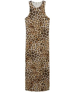 PUMA Kleedjes ,Veelkleurig ,Luipaardprint Slim Fit Jurk - Metallic