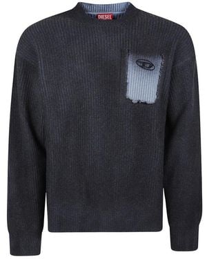 DIESEL Round-Neck Knitwear - Blu