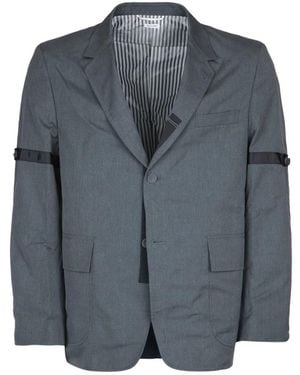 Thom Browne Jassen ,Grijs ,Stijlvolle Blazers En Vesten Collectie - Blauw