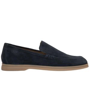 ESTRO Herren Marineblaue Loafer Aus Echtem Italienischem Velours