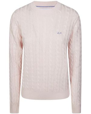 Sun 68 Maglia Gc Treccia - Pink