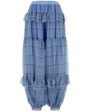 Chloé Fluid Pleated Pants - Blauw
