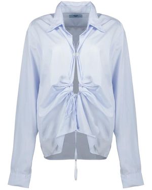 Prada Light Fil-À-Fil Shirt - Blue