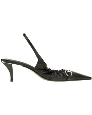 Gucci Schoenen ,Zwart ,Leer Vittoria Slingback Pomp