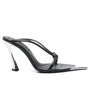 Mugler Heeled Mules - Metallic