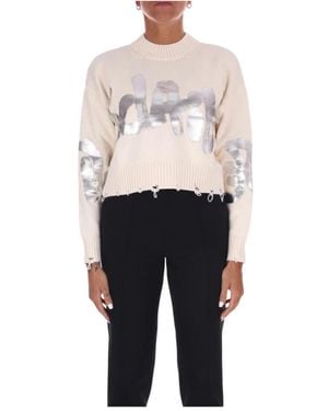 DISCLAIMER Round-Neck Knitwear - Blanco