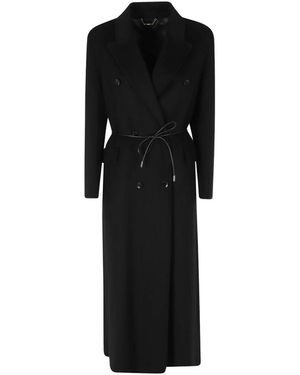 Seventy Jassen ,Zwart ,Leer Double-Breasted Coat