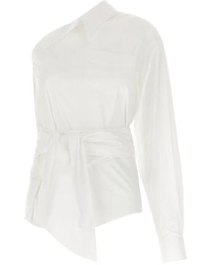 Moschino Overhemden ,Wit ,Katoen One-Shoulder Shirt