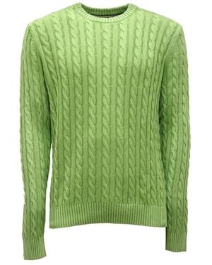 Sun 68 Round-Neck Knitwear - Green