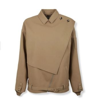 Courreges Oblique Short Trench Jacket - Groen