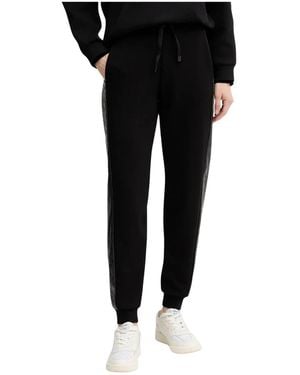 ARMANI EXCHANGE Broeken ,Zwart ,Polyester Jogger Broek Met Zijpaneel