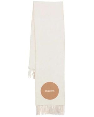 Jacquemus Accessoires ,Wol Rond Carré Sjaal - Wit