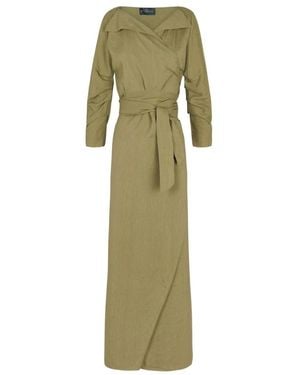 Cortana Wrap Dresses - Green