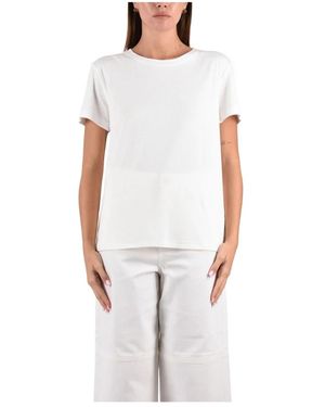Max Mara Tops ,Wit ,Katoen Smmsegale Crewneck Jersey T-Shirt