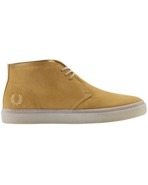 Fred Perry Lace-Up Boots - Natural