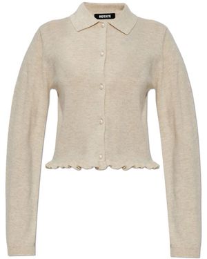 ROTATE BIRGER CHRISTENSEN Wollen Cardigan - Naturel
