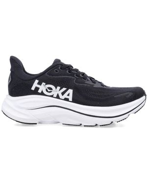 Hoka One One Reflektierende Jacquard-Strick Sneakers - Blau