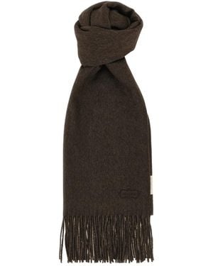Agnona Seidencashmere Schal Mit Fransen - Schwarz
