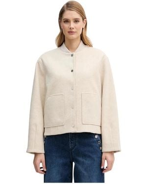 Ouí Jassen ,Leer Button Pocket Jacket - Naturel