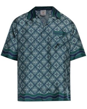 CASABLANCA Short Sleeve Shirts - Blue
