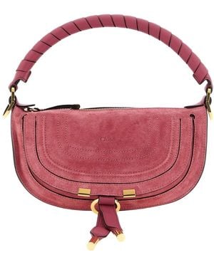 Chloé Tassen ,Roze ,Leer Marcie Schoudertas