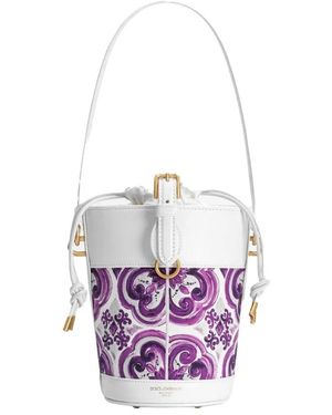 Dolce & Gabbana Stilvolle Bucket Bag Im Trendy Design - Lila