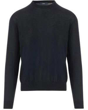 Herno Round-Neck Knitwear - Blue