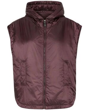 Max Mara Kapuzenweste Ohne Ärmel - Lila