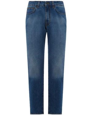 Boglioli Dunkelblaue 5-Pocket 100% Baumwoll-Denim-Jeans