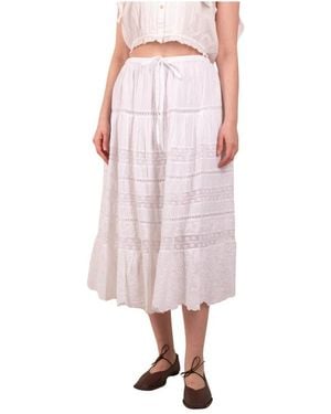 LoveShackFancy Rokken ,Wit ,Donna Skirt - Roze