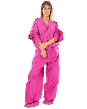 Thelatest Broeken ,Roze ,Katoen Dora Light Popeline Wijde Broek