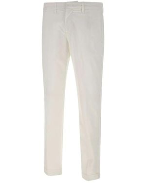 Fay Slim-Fit Trousers - White