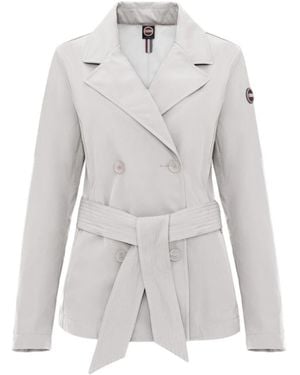 Colmar Jassen ,Leer Short Softshell Trench Met Riem - Grijs