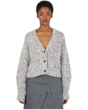 McQueen Gestrickte Wollmischung Cardigan - Grau