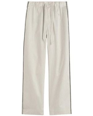 Tekla Satijnen Pyjamabroek - Naturel