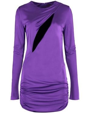 Versace Cut-Out Mini Kleid Aus Viskose - Lila