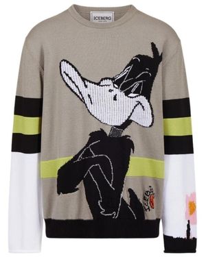 Iceberg Round-Neck Knitwear - Grey