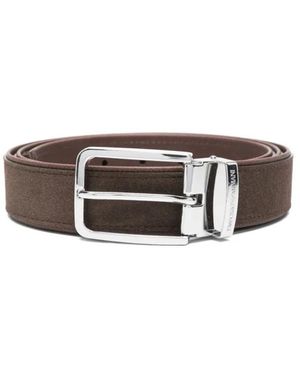 Emporio Armani Tongue Ledergürtel - Braun