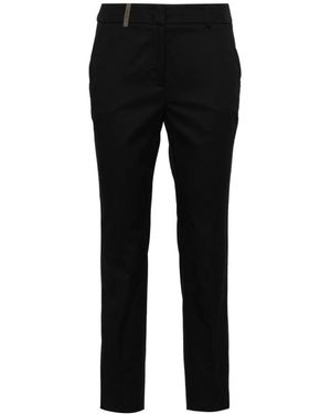 Peserico Slim-Fit Trousers - Negro
