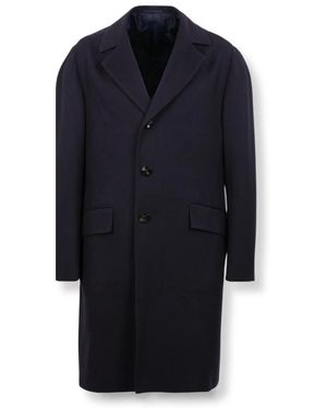 Kiton Single-Breasted Coats - Blue