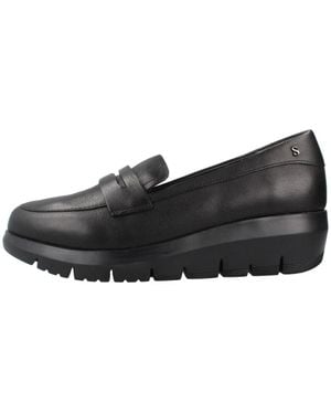 Stonefly Schoenen ,Zwart ,Leer Plume 44 Moccasin