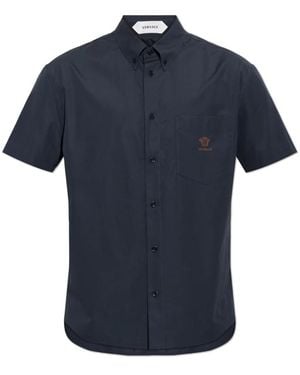 Versace Short Sleeve Shirts - Azul