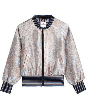Summum Jassen ,Blauw ,Polyester Jacket Jacquard - Grijs