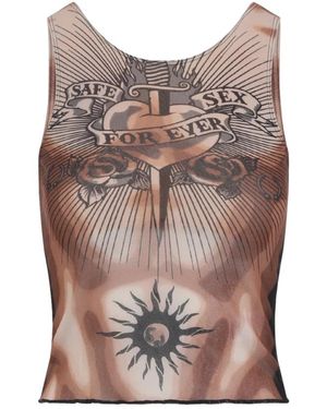 Jean Paul Gaultier Safe Tattoo Tank Top - Bruin