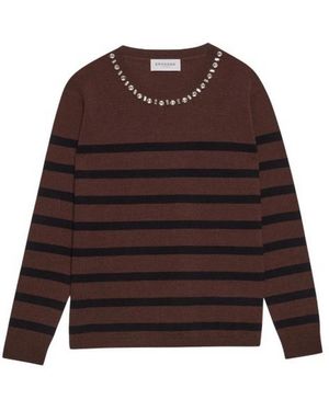 Ermanno Scervino Round-Neck Knitwear - Brown