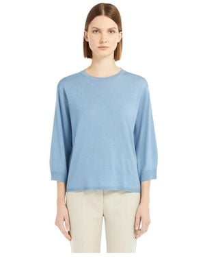 Max Mara Round-Neck Knitwear - Blue